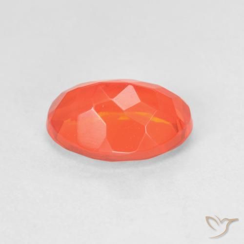 9,17 ctw natürlicher hellorange Feueropal, Oval Schliff, Transparent