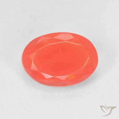 2.29ct Natürlicher hellorange Feueropal, Oval, Transparent
