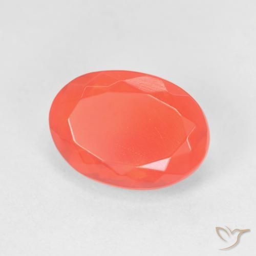 9,17 ctw natürlicher hellorange Feueropal, Oval, Transparent