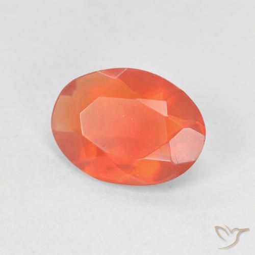 9,17 ctw natürlicher hellorange Feueropal, Oval, Transparent