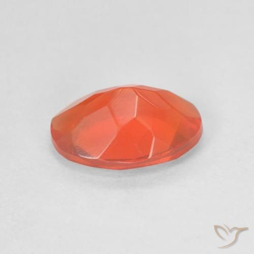 9,17 ctw natürlicher hellorange Feueropal, Oval, Transparent