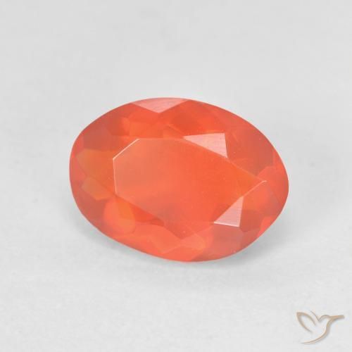 9,17 ctw natürlicher hellorange Feueropal, Oval, Transparent