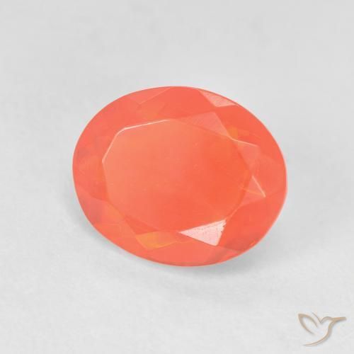 9,17 ctw natürlicher hellorange Feueropal, Oval, Transparent