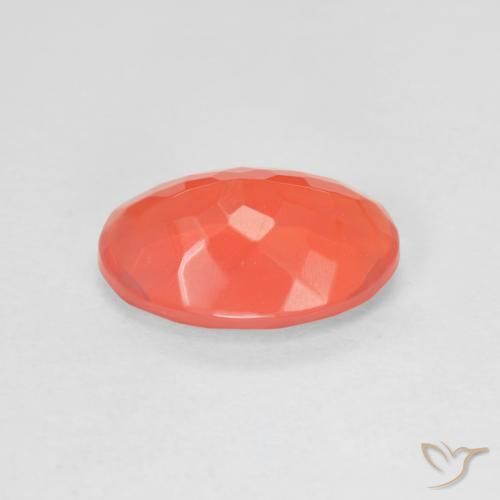 9,17 ctw natürlicher Mittelrot Feueropal, Oval, Transparent
