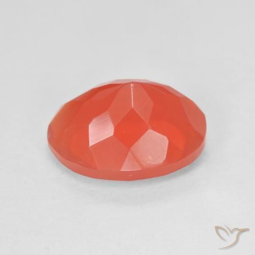 9,17 ctw natürlicher Leuchtendes Purpurrot-Orange Feueropal, Oval, Transparent