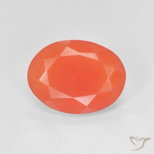 2.74ct Natürlicher Mittelrot Feueropal, Oval, Transparent