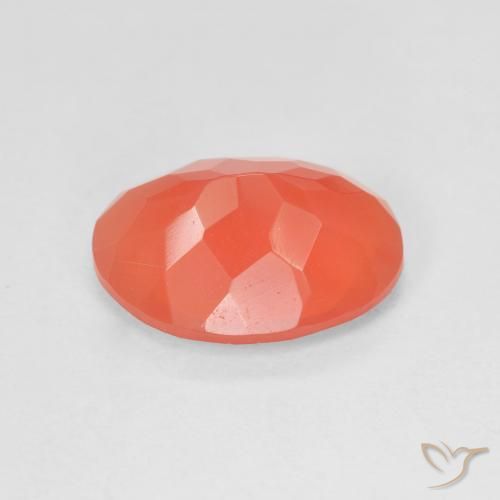 9,17 ctw natürlicher Mittelrot Feueropal, Oval, Transparent