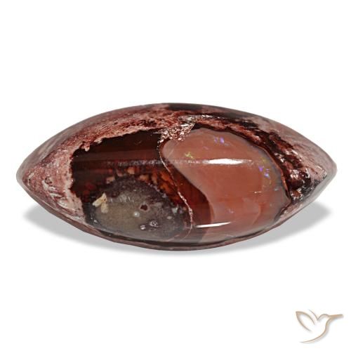 15.89ct Mehrfarbiger Feueropal, Marquise, Lichtundurchlässig