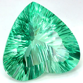 93,66 ctw natürlicher grüner Fluorit, Herzform, IF