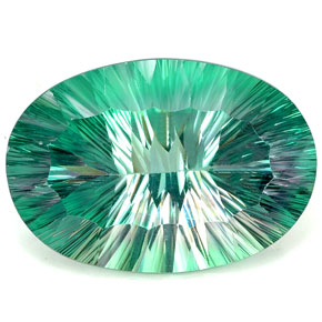 84,68 ctw natürlicher mehrfarbiger Fluorit, Oval Schliff, IF