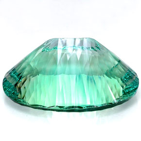 84,68 ctw natürlicher mehrfarbiger Fluorit, Oval Schliff, IF