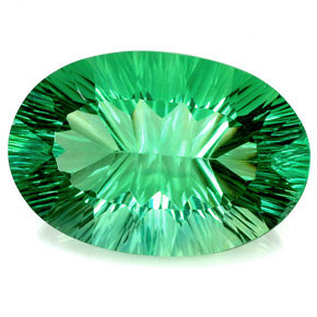 76,90 ctw natürlicher grüner Fluorit, Oval Schliff, IF
