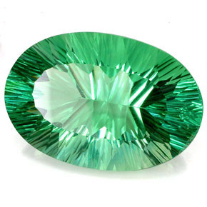 76,90 ctw natürlicher grüner Fluorit, Oval Schliff, IF