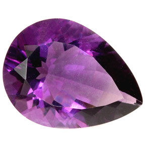 11,90 ctw natürlicher violetter Fluorit, Birnenform, VVS