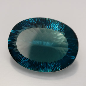 76,61 ctw natürlicher blauer Fluorit, Oval Schliff, VVS