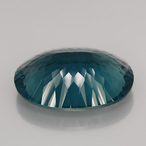 76,61 ctw natürlicher blauer Fluorit, Oval Schliff, VVS