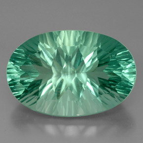49,15 ctw natürlicher grüner Fluorit, Oval Schliff, VVS
