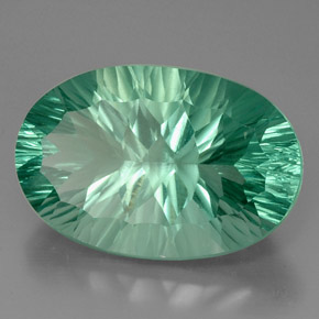 49,15 ctw natürlicher grüner Fluorit, Oval Schliff, VVS