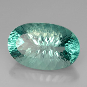 67,26 ctw natürlicher grüner Fluorit, Oval Schliff, VVS