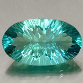 27,89 ctw natürlicher grüner Fluorit, Oval Schliff, VVS