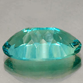 27,89 ctw natürlicher grüner Fluorit, Oval Schliff, VVS