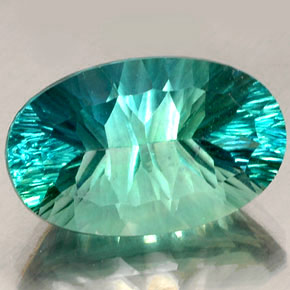25,96 ctw natürlicher mehrfarbiger Fluorit, Oval Schliff, VVS-VS