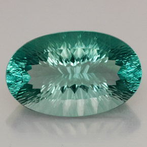 70,27 ctw natürlicher mehrfarbiger Fluorit, Oval Schliff, VVS