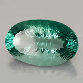 70,27 ctw natürlicher mehrfarbiger Fluorit, Oval Schliff, VVS