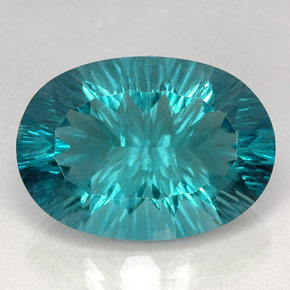 47,22 ctw natürlicher blauer Fluorit, Oval Schliff, VVS