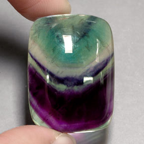 48,04 ctw natürlicher mehrfarbiger Fluorit, Transparent, Transparent / Lichtdurchlässig