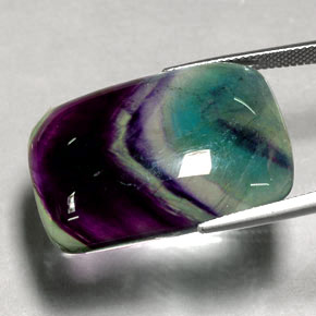 48,04 ctw natürlicher mehrfarbiger Fluorit, Transparent, Transparent / Lichtdurchlässig