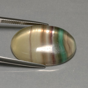 35,91 ctw natürlicher mehrfarbiger Fluorit, Transparent, Transparent / Lichtdurchlässig
