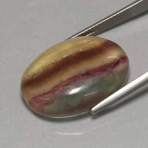 31,62 ctw natürlicher mehrfarbiger Fluorit, Transparent, Transparent / Lichtdurchlässig