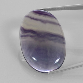 50,75 ctw natürlicher mehrfarbiger Fluorit, Oval Schliff, Transparent