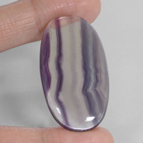 60,84 ctw natürlicher mehrfarbiger Fluorit, Oval Schliff, Transparent
