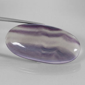 60,84 ctw natürlicher mehrfarbiger Fluorit, Oval Schliff, Transparent
