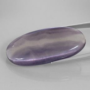60,84 ctw natürlicher mehrfarbiger Fluorit, Oval Schliff, Transparent