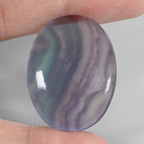 52,83 ctw natürlicher mehrfarbiger Fluorit, Oval Schliff, Transparent