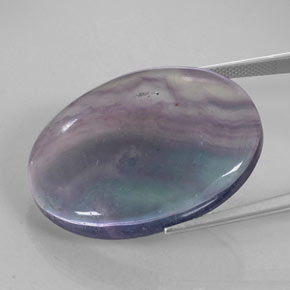 52,83 ctw natürlicher mehrfarbiger Fluorit, Oval Schliff, Transparent
