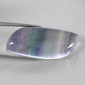 37,44 ctw natürlicher mehrfarbiger Fluorit, Fantasieschliff, Transparent