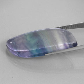 37,44 ctw natürlicher mehrfarbiger Fluorit, Fantasieschliff, Transparent