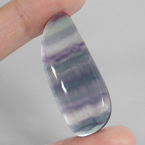 42,51 ctw natürlicher mehrfarbiger Fluorit, Fantasieschliff, Transparent