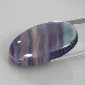 50,17 ctw natürlicher mehrfarbiger Fluorit, Oval Schliff, Transparent