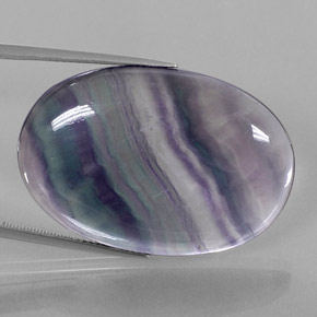 48,25 ctw natürlicher mehrfarbiger Fluorit, Oval Schliff, Transparent