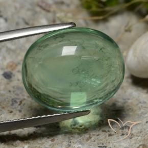 9,17 ctw natürlicher Kühles Grün Fluorit, Oval, Transparent