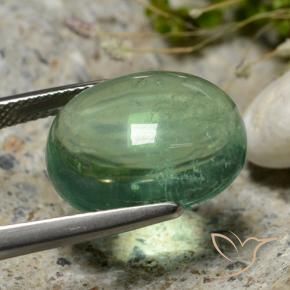 9,17 ctw natürlicher Kühles Grün Fluorit, Oval, Transparent