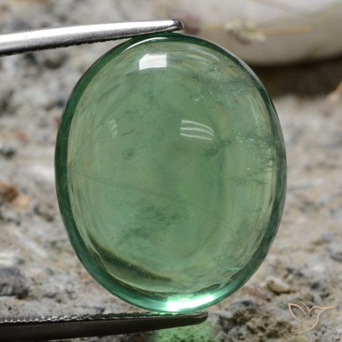 25.64ct Natürlicher hellgrün Fluorit, Oval, Transparent