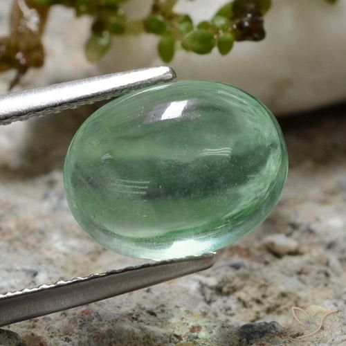 9,17 ctw natürlicher Kühles Grün Fluorit, Oval, Transparent