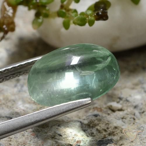 9,17 ctw natürlicher Kühles Grün Fluorit, Oval, Transparent