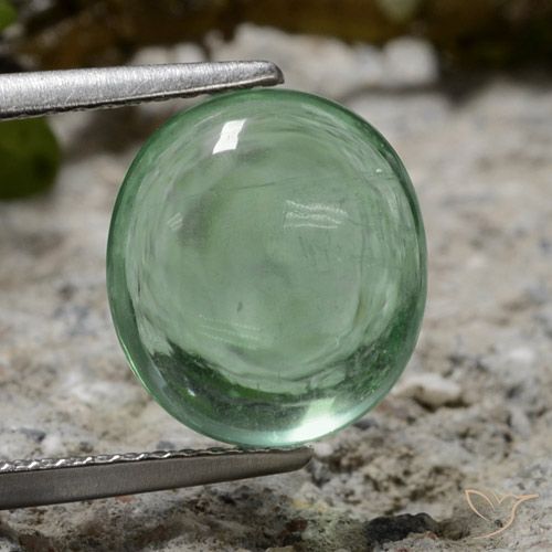 4.75ct Natürlicher hellgrün Fluorit, Oval, Transparent